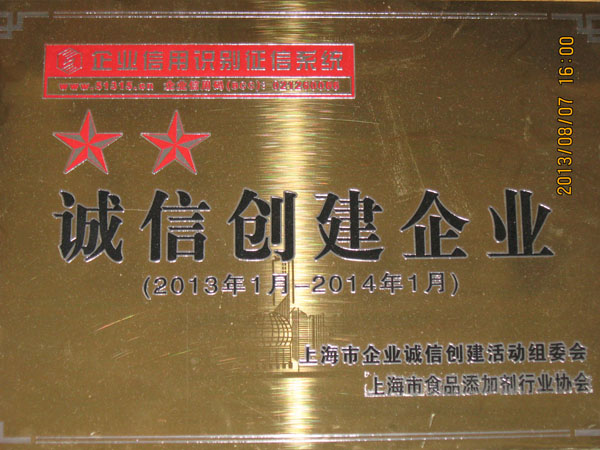 誠信創建企業2013年